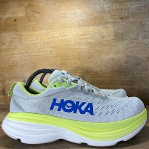Hoka One One Bondi 8 REFLECTIVE Mens Size 8.5 Running Shoes Sneakers Gray